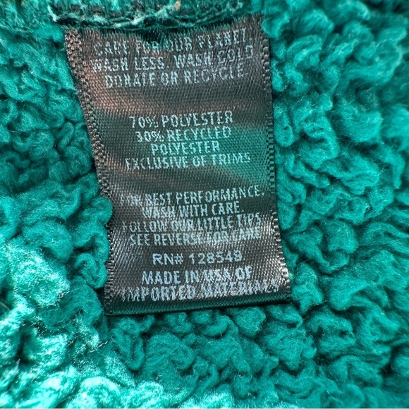 Aviation nation TEDDY UNISEX HALF ZIP  JACKET -GARDEN GREEN - Picture 10 of 15